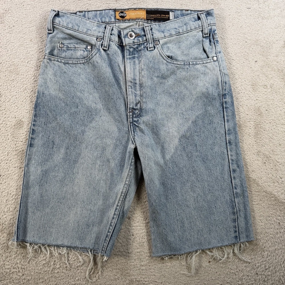 Vintage Levis SilverTab Shorts Mens 32 (Fits 30) Blue Denim Hip Hop Skate Y2K